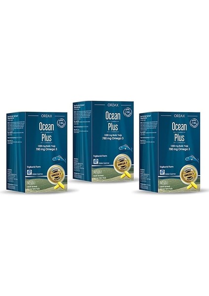 Plus 1200 Mg 50 Kapsül Balık Yağı 3 Adet