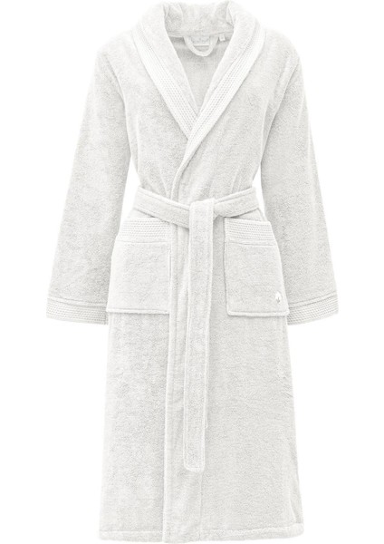 Pure Cotton Krem %100 Organik Pamuk "large" Nakışlı Kadın Bornoz