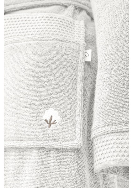 Pure Cotton Krem %100 Organik Pamuk "large" Nakışlı Kadın Bornoz modelleri