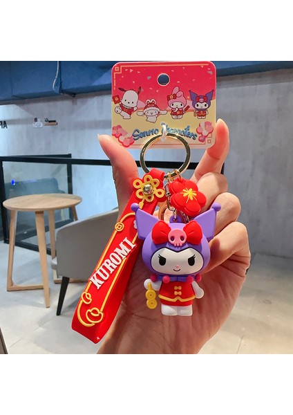 Sanrio Kurome Bebek Anahtarlık Kadın Sevimli Tamagotchi Köpek Peluş Kamera Biblolar (Yurt Dışından)