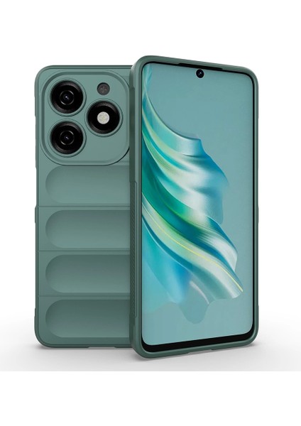 Tecno Spark 20C Uyumlu Kılıf Esnek Tpu Oyuklu Arka Yüzey Etnik Silikon Kapak