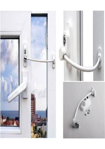 Kilit Pencere Cam Pimapen Bebek Güvenlik Çelik Halatlı Emniyetli Anahtarlı Kapı Çocuk Kilidi fırsatları