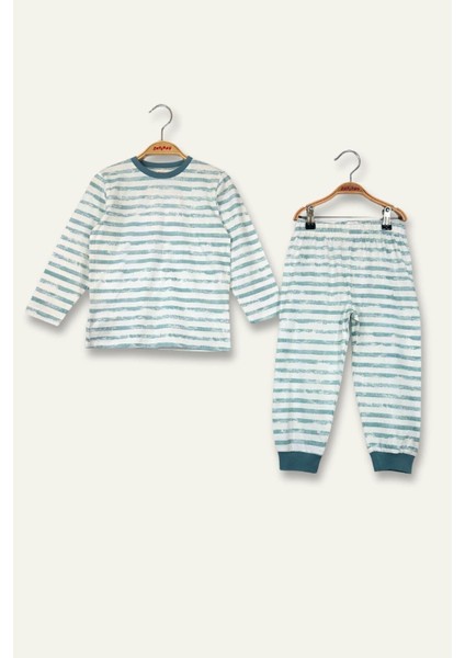 Unisex Çocuk Desenli Pijama Takımı - Mavi fiyatları