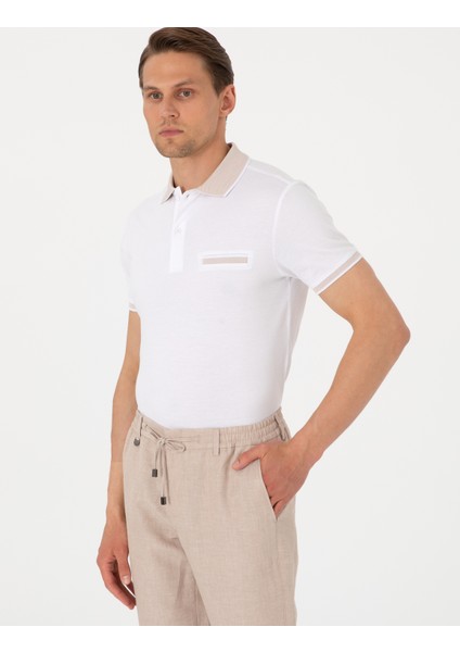Erkek Beyaz Slim Fit Tişört 50307562-VR013 modelleri