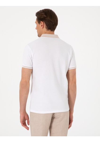Erkek Beyaz Slim Fit Tişört 50307562-VR013 indirimleri