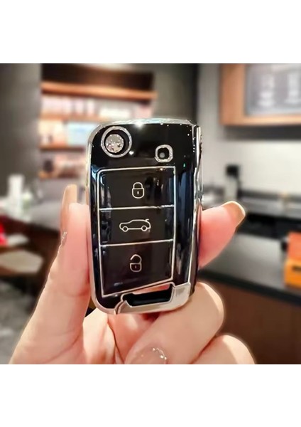 Skoda Kamiq Siyah-Silver Anahtar Kılıfı modelleri