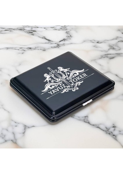 Şahlanan Atlar Tasarımlı Metal Siyah Sigaralık fırsatları