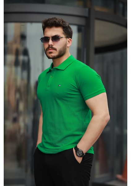 Erkek Kıvrılmaz Polo Yaka Cepsiz Slim Fit Dar Kesim T-Shirt modelleri