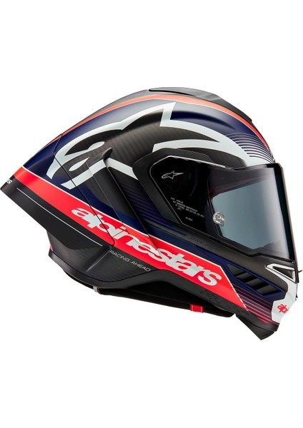 Supertech R10 Carbon Team Spor Motosiklet Kaskı Mat Siyah Kırmızı Beyaz fırsatları