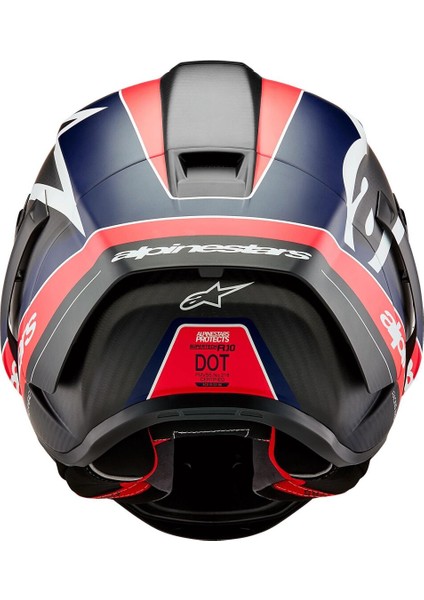 Supertech R10 Carbon Team Spor Motosiklet Kaskı Mat Siyah Kırmızı Beyaz indirimleri