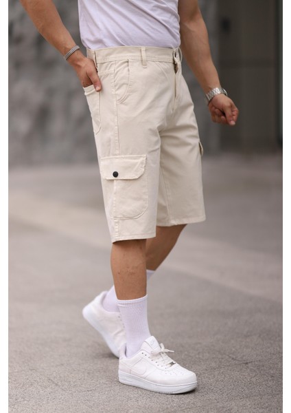 Erkek Slim Fit Kargo Cepli Kapri Şort fiyatları