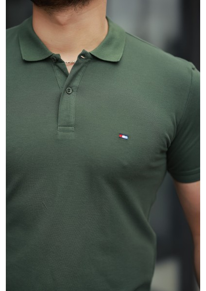 Erkek Kıvrılmaz Polo Yaka Cepsiz Slim Fit Dar Kesim T-Shirt fiyatları