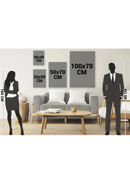 3D Modern Gece Manzarası Kanvas Tablo