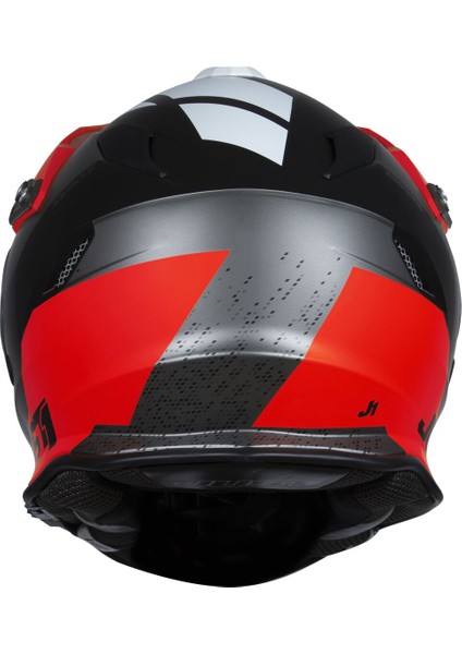 J34 Pro Outer Space Kapalı Motosiklet Kaskı Siyah Kırmızı Beyaz fırsatları