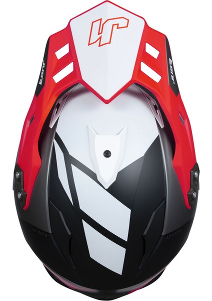 J34 Pro Outer Space Kapalı Motosiklet Kaskı Siyah Kırmızı Beyaz indirimleri