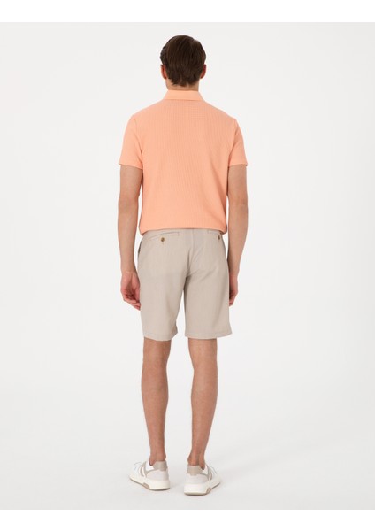 Erkek Vizon Slim Fit Gofre Dokuma Şort 50309644-VR052 fırsatları