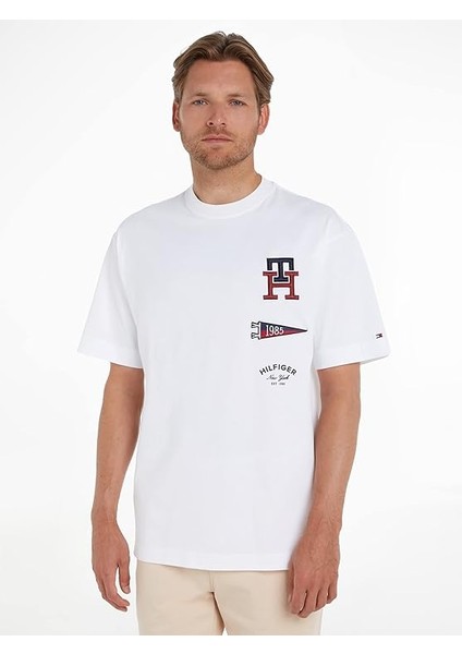 Th 1985 Nakış Yazılı T-Shirt