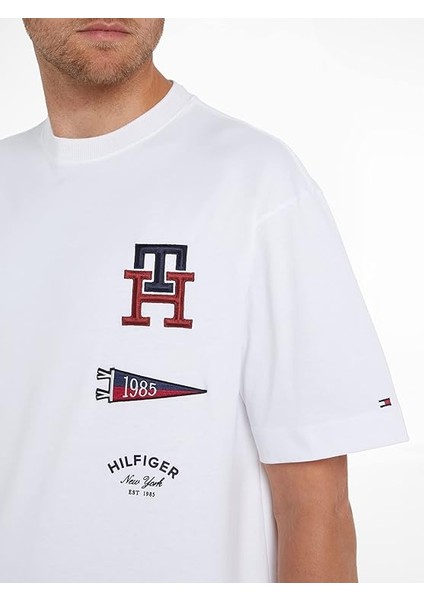 Th 1985 Nakış Yazılı T-Shirt