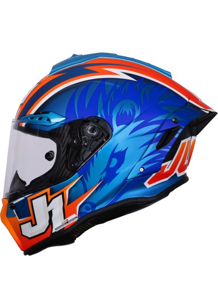 J-Gpr Melandri Replica Kapalı Motosiklet Kaskı Mavioranj modelleri