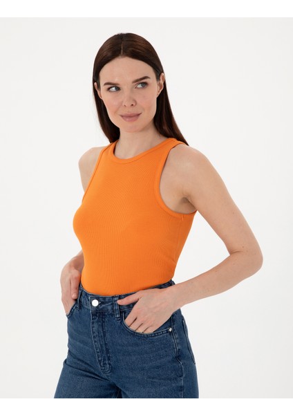 Kadın Turuncu Ex. Slim Fit Tişört 50306947-VR051 modelleri