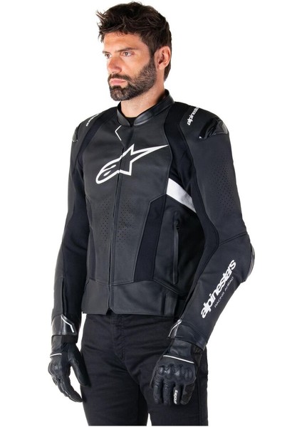 Alpinestars Missile V3 Airflow Deri Korumalı Motosiklet Montu Siyah Beyaz fırsatları