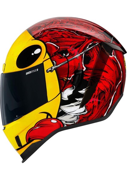 Airform Brozak Mıps Kapalı Motosiklet Kaskı Kırmızı Sarı fiyatları