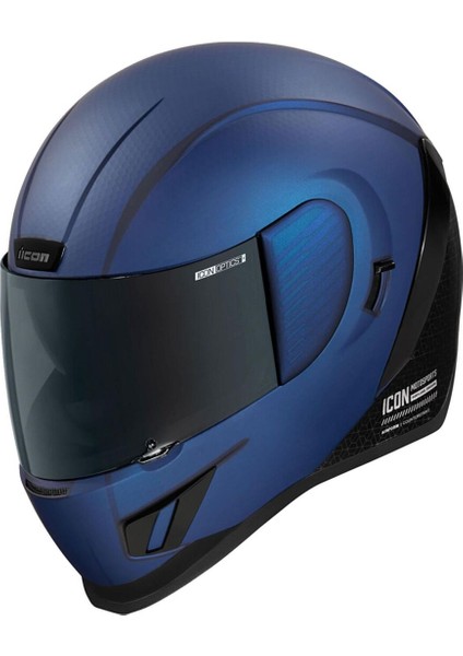 Airform Counterstrike Mıps Kapalı Motosiklet Kaskı Mat Mavi
