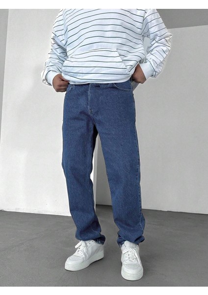 Casual Erkek Baggy Denim Kot Pantolon