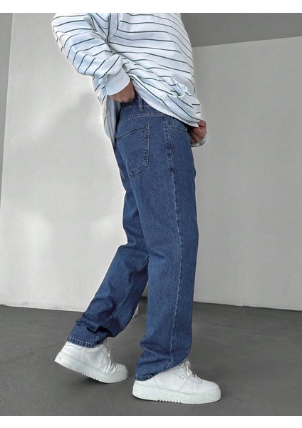 Casual Erkek Baggy Denim Kot Pantolon