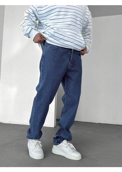 Casual Erkek Baggy Denim Kot Pantolon