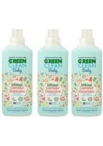 Organik Lavanta Yağlı Baby Bitkisel Çamaşır Deterjanı 1000 ml - 3'lü