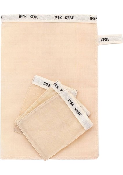 Cosy Hakiki Koza Ipeğinden 3'lü Yüz ve Banyo Kesesi, Nry Home & Lıfe