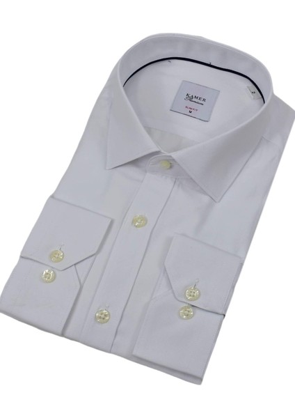 Erkek Slim Fitt Armürlü Uzun Kol Gömlek 2413 BGL-ST04383