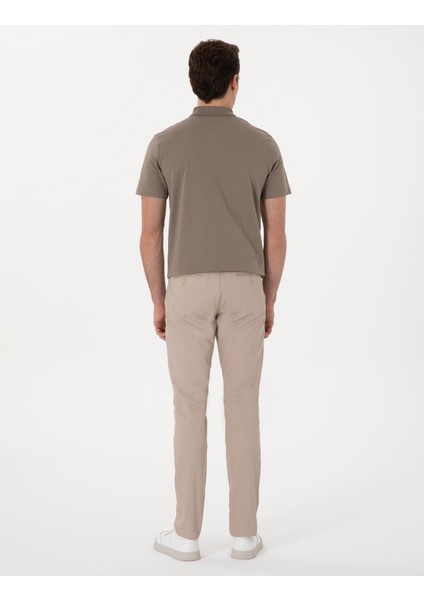 Erkek Bej Slim Fit Kanvas Pantolon 50308077-VR011