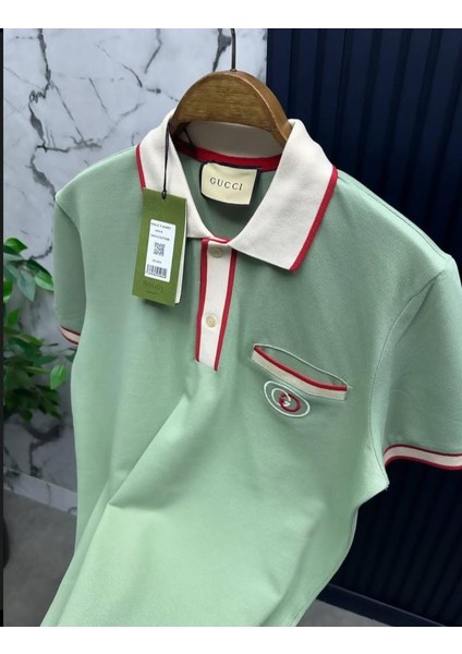 Gucci Göğüste Kilitli G Logolu Pamuklu Polo Yaka T-Shirt fiyatları