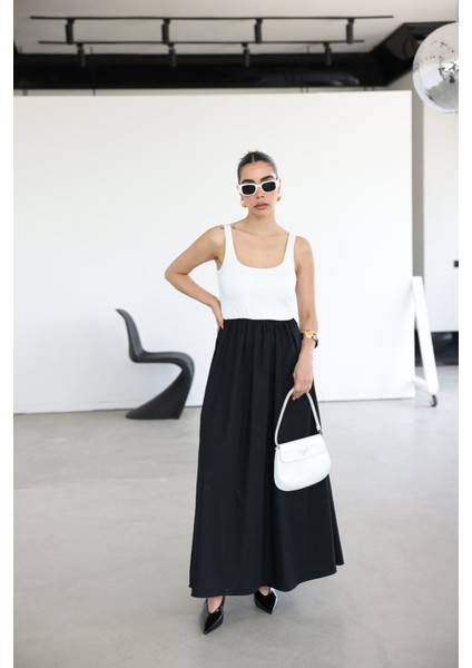 Askılı Poplin Elbise