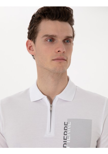 Erkek Beyaz Slim Fit Polo Yaka Tişört 50307929-VR013 fiyatları
