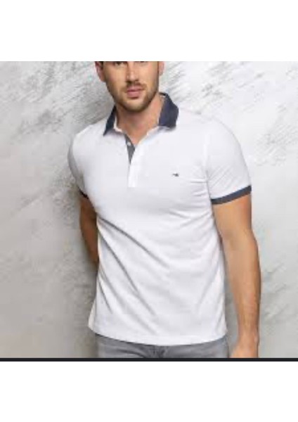 Erkek- Pike Soğ. Baskı T-Shirt-Beyaz