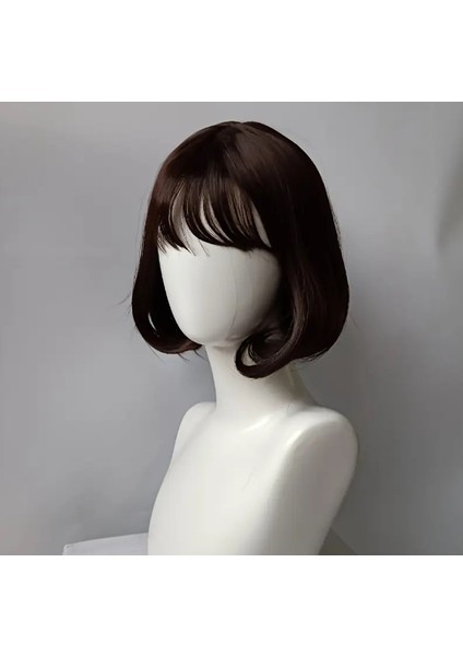 Kadın Koyu kahve Bob Peruk - 30.48 cm