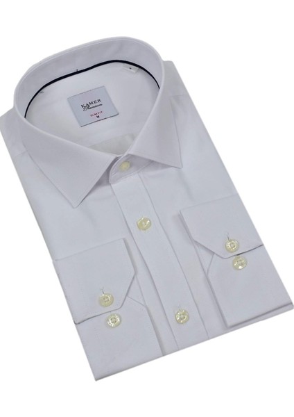 Erkek Slim Fitt Armürlü Uzun Kol Gömlek 2413 BGL-ST04383