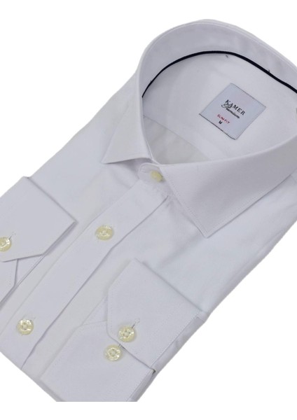 Erkek Slim Fitt Armürlü Uzun Kol Gömlek 2413 BGL-ST04383