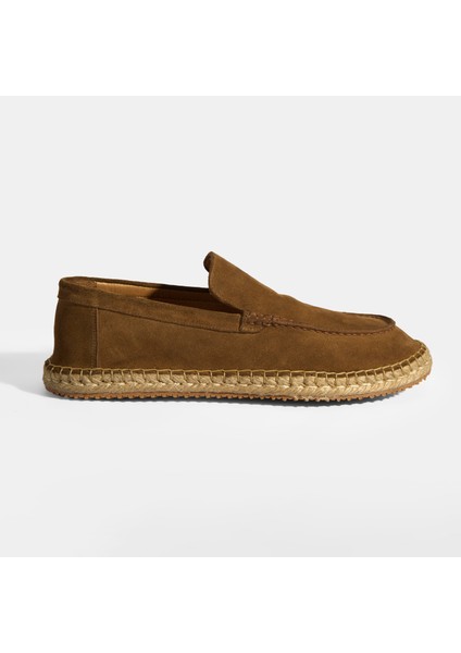 Erkek Taba Slip-On Süet Espadril