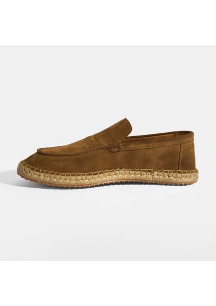 Erkek Taba Slip-On Süet Espadril