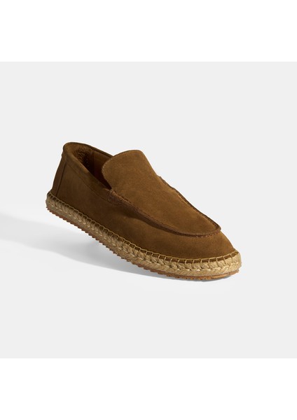 Erkek Taba Slip-On Süet Espadril