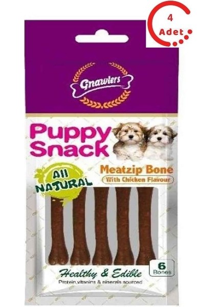 Chicken Flavor Meat Bone Köpek Ödülü 6 Lı x 4 Adet