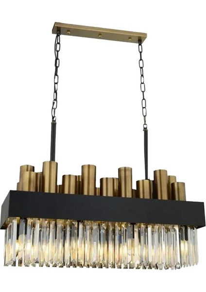 Torre Sıralı Eskitme Kristalli, Taşlı Modern Tasarım Yemek Masası Üstü, Kristal Salon Avize fiyatları