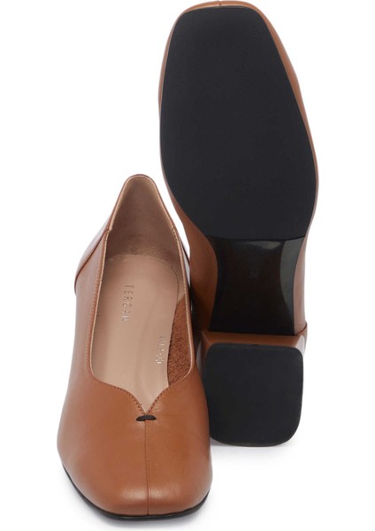 Taba Hakiki Deri Kadın Topuklu Ayakkabı - K24I1AY67486-A29 fırsatları