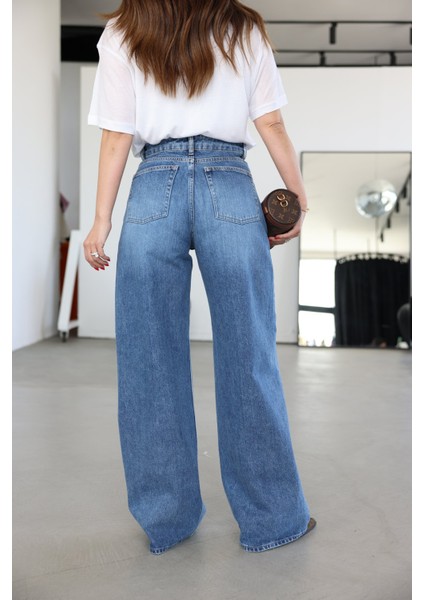 Yıkamalı Baggy Jean