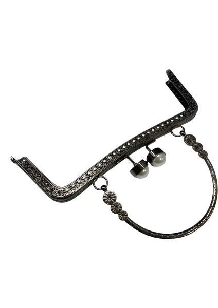 Kulplu Incili Metal Çanta Sapı Bursu 16,5 cm M4