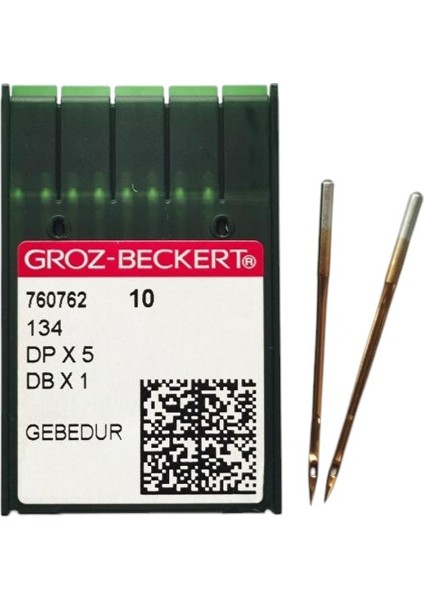08 Numara Dpx5 Groz Beckert Düz Dikiş Iğnesi Kalın Dip Gebedur ( 100 Lük Paket)